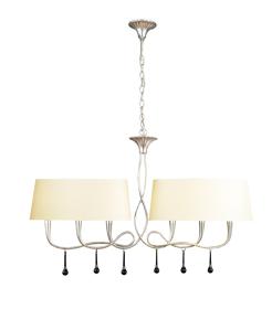 Paola Silver-Cream Ceiling Lights Mantra Linear Fittings